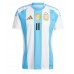 Camisa de Futebol Argentina Angel Di Maria #11 Equipamento Principal Copa America 2024 Manga Curta